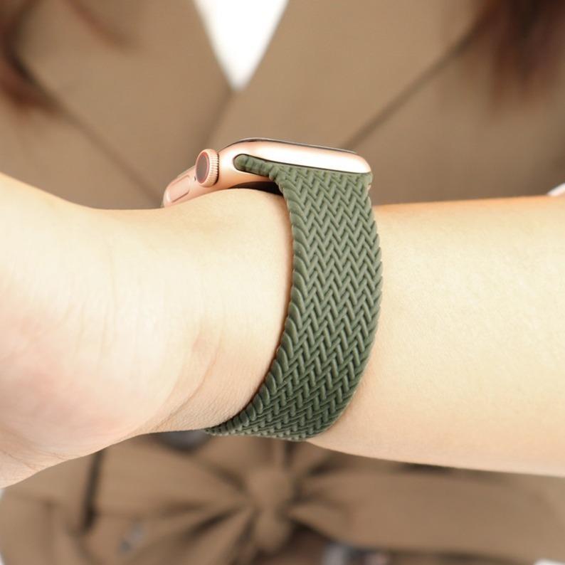 Woven Nylon Braided Solo Loop for Apple Watch Mobile Case by CoverMeUp - Style 8
