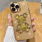 Glitter 3D Bear Protective Case Mobile Case by CoverMeUp - Style 12