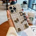 Bear Bling Cloth Texture Case Mobile Case by CoverMeUp - Style 2