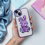 Adorable Rabbit Glitter Transparent Soft Case Mobile Case by CoverMeUp - Style 9