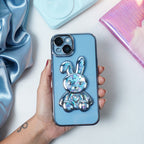 Adorable Rabbit Glitter Transparent Soft Case Mobile Case by CoverMeUp - Style 3