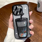 Glitter Star Drink Cup and Straw Back Case Mobile Case by CoverMeUp - Style 18