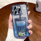 Glitter Star Drink Cup and Straw Back Case Mobile Case by CoverMeUp - Style 19