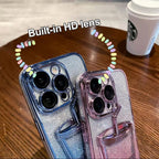 Glitter Star Drink Cup and Straw Back Case Mobile Case by CoverMeUp - Style 22