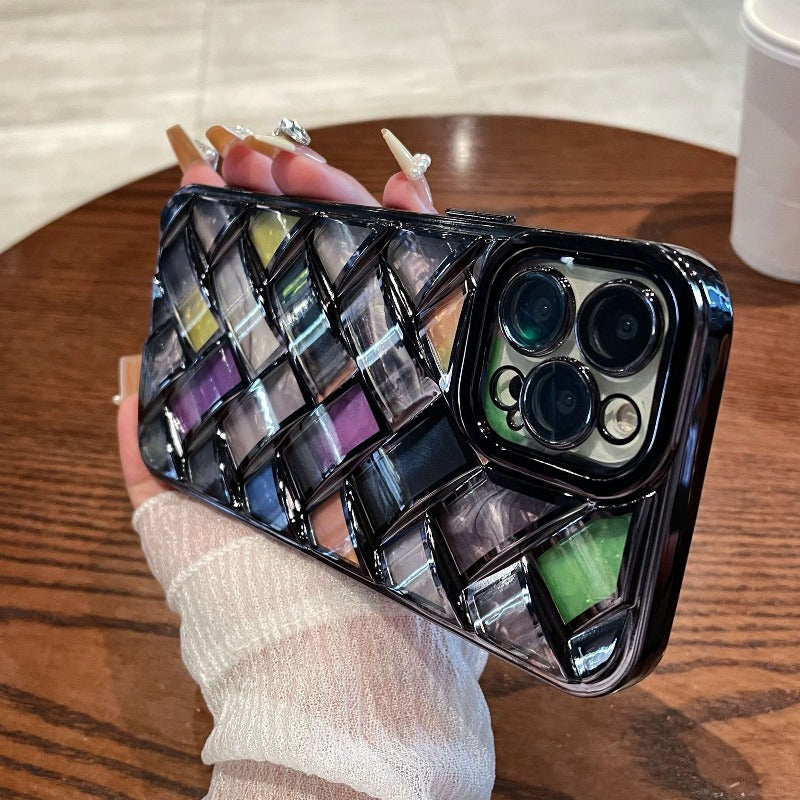 Colorful Plated Weave Pattern Case