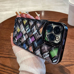 Colorful Plated Weave Pattern Case