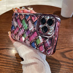 Colorful Plated Weave Pattern Case Mobile Case by CoverMeUp - Style 12