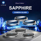 Protective Apple iPhone Back Cover - Camera Lens Protector with Easy Install Applicator For iPhone 15 Series - Style 3