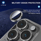 Protective Apple iPhone Back Cover - Camera Lens Protector with Easy Install Applicator For iPhone 15 Series - Style 4