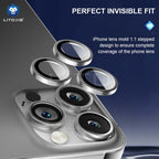 Protective Apple iPhone Back Cover - Camera Lens Protector with Easy Install Applicator For iPhone 15 Series - Style 5
