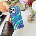 Glow Wave Electroplated Ripple Phone Case Mobile Case by CoverMeUp - Style 8