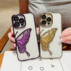 Glowing Butterfly Transparent Phone Case Mobile Case by CoverMeUp - Style 6