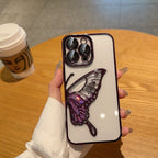 Glowing Butterfly Transparent Phone Case Mobile Case by CoverMeUp - Style 12