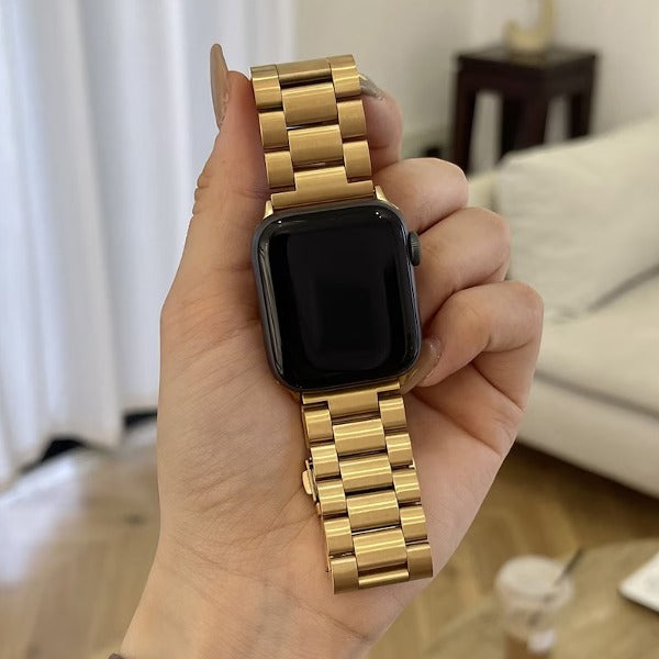Stainless Steel Craft Wrist Strap for Apple Watch Mobile Case by CoverMeUp - Style 7
