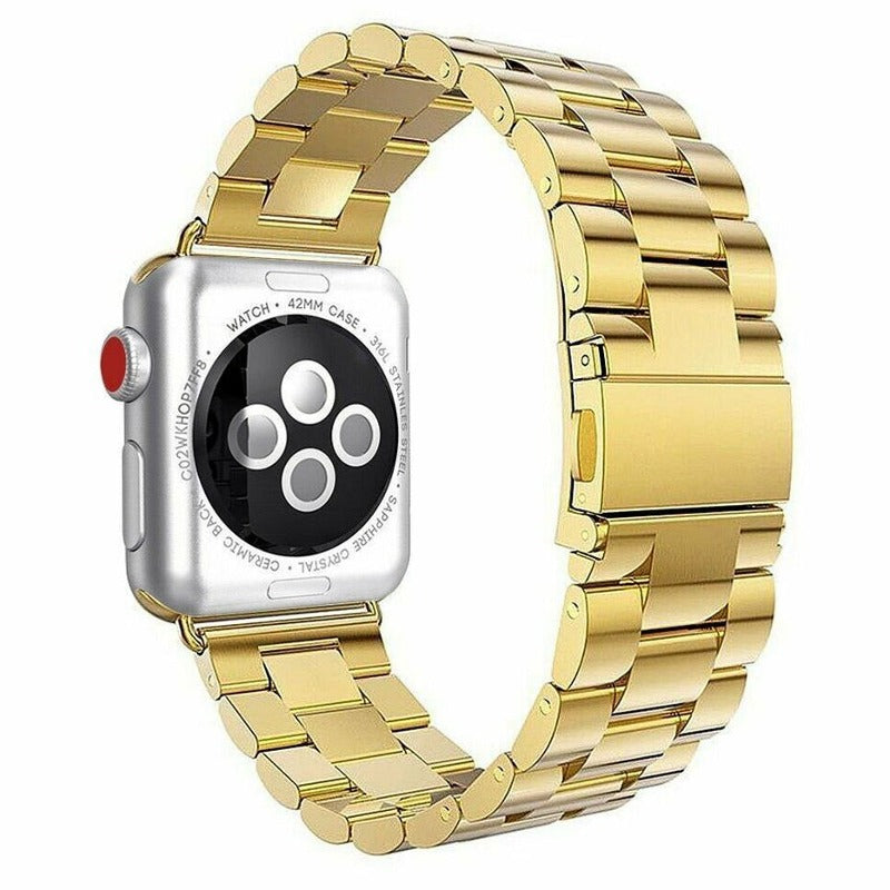 Stainless Steel Craft Wrist Strap for Apple Watch Mobile Case by CoverMeUp - Style 11