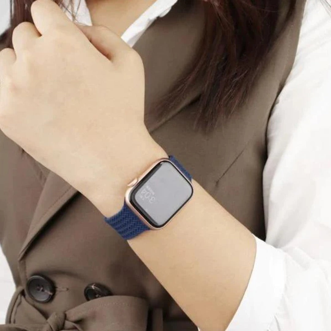Woven Nylon Braided Solo Loop for Apple Watch Mobile Case by CoverMeUp - Style 12