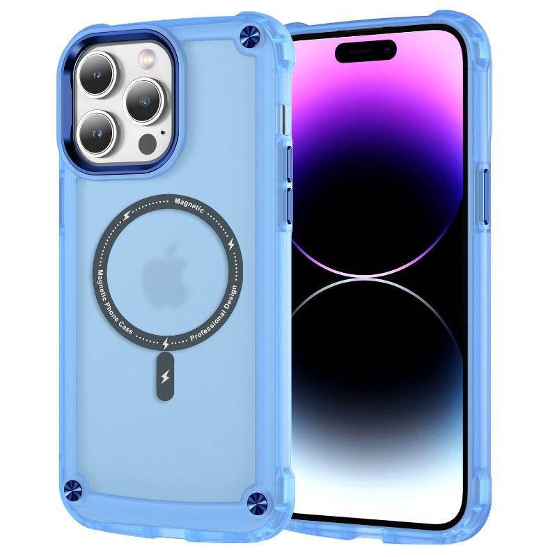 Protective Apple iPhone Back Cover - Wave Armor Matte Magsafe Shield Case - iPhone - Style 2