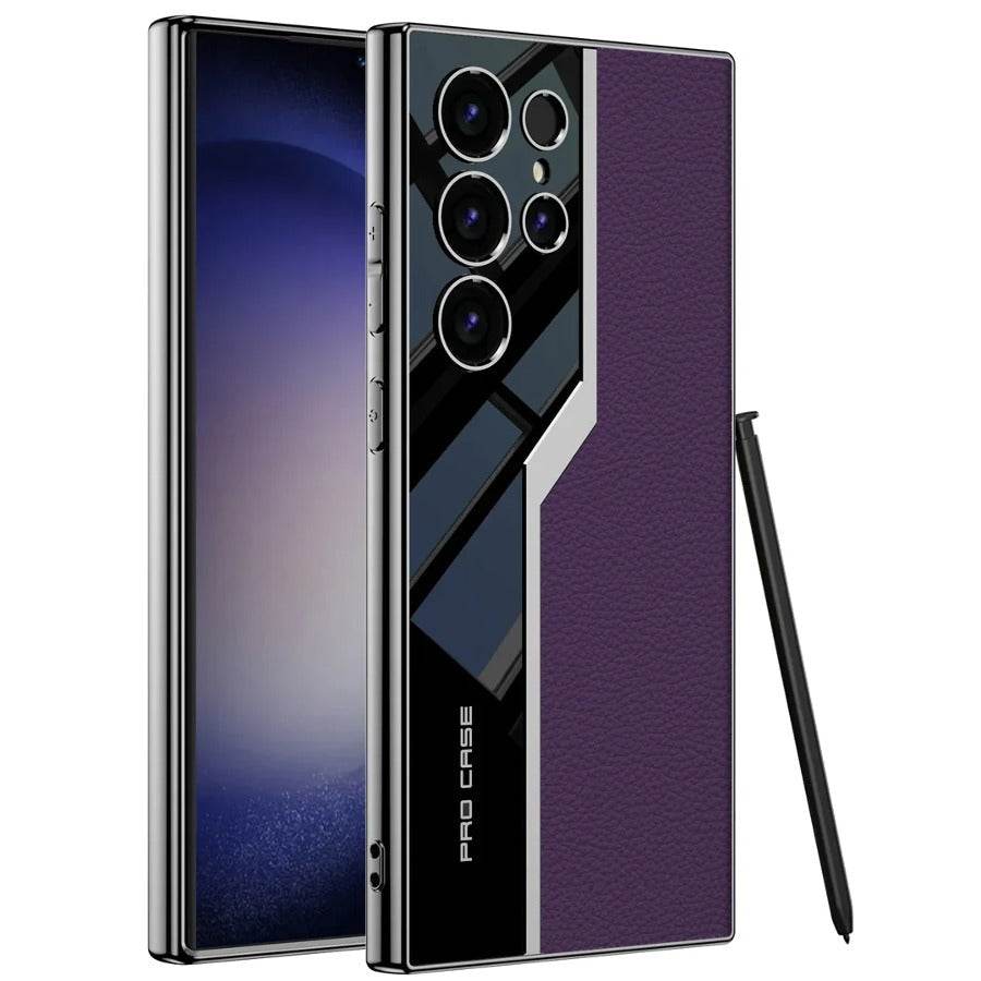 Quilted Classic Plain Leather Craft Case - Samsung Mobile Case by CoverMeUp