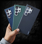 Samsung Galaxy S24 Ultra Carbon Fiber Aramid Kevilar Case - Black Mobile Case by CoverMeUp - Style 7