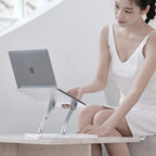 Pivot Pro Stylish Metallic Adjustable Laptop Stand Mobile Case by CoverMeUp - Style 2