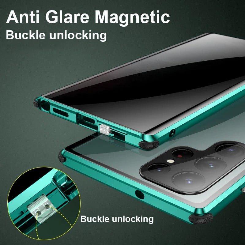 Privacy Shield Dual Magnetic Glass Case - Samsung Mobile Case by CoverMeUp - Style 10