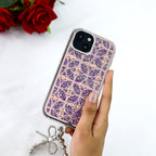 Floral Sparkle Diamond Case with Bracelet Mobile Case by CoverMeUp - Style 4