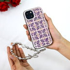 Floral Sparkle Diamond Case with Bracelet Mobile Case by CoverMeUp - Style 5