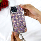 Floral Sparkle Diamond Case with Bracelet Mobile Case by CoverMeUp - Style 3