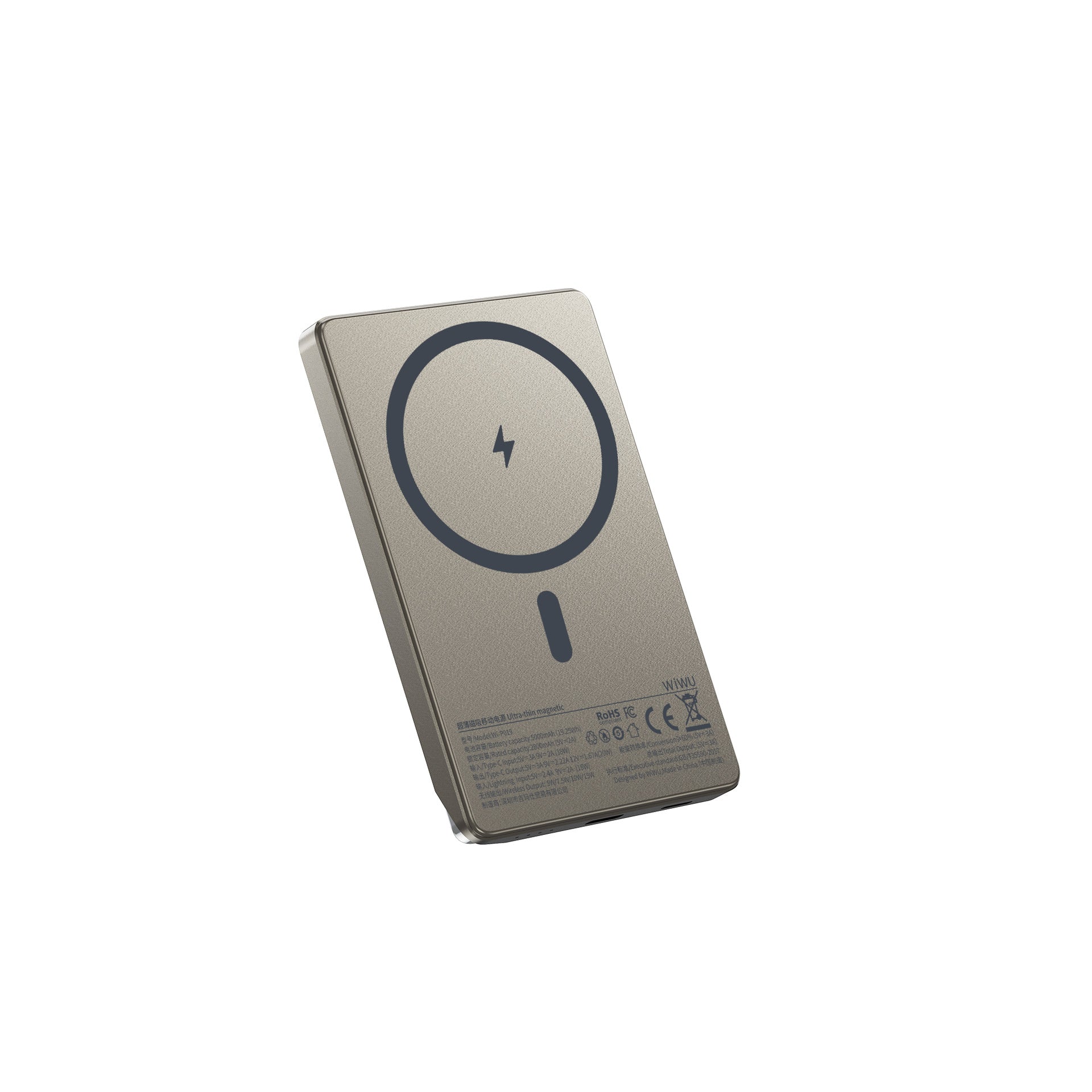 Wiwu Ultra Slim 20W Alloy Magnetic Wireless Power Bank