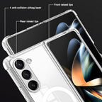 Galaxy Z Fold6 Anti-Knock TPU Transparent MagSafe Case Mobile Case by CoverMeUp - Style 5