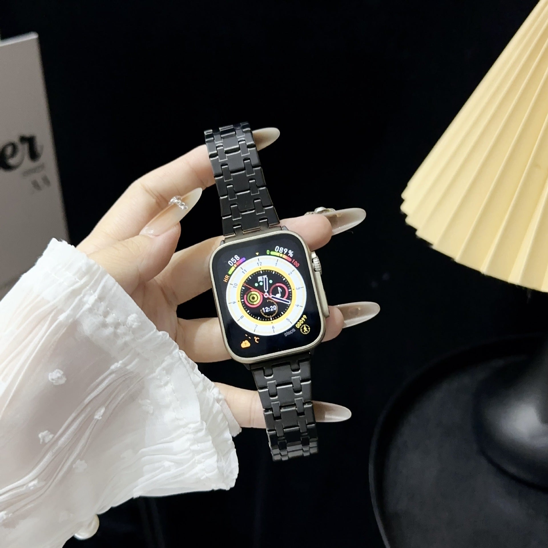 Classic Stainless Steel Link Strap for Apple Watch Mobile Case by CoverMeUp - Style 6