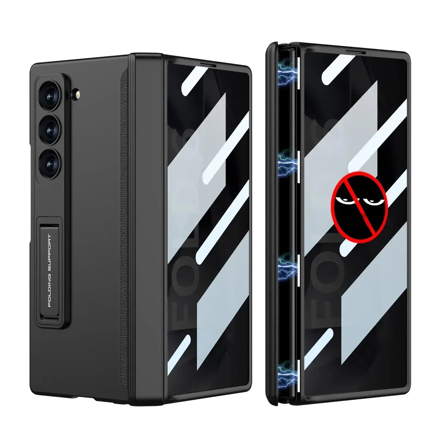 Galaxy Z Fold Series Ultimate Armor Privacy Screen Case [ Anti- Spy Glass] Mobile Case by CoverMeUp - Style 2