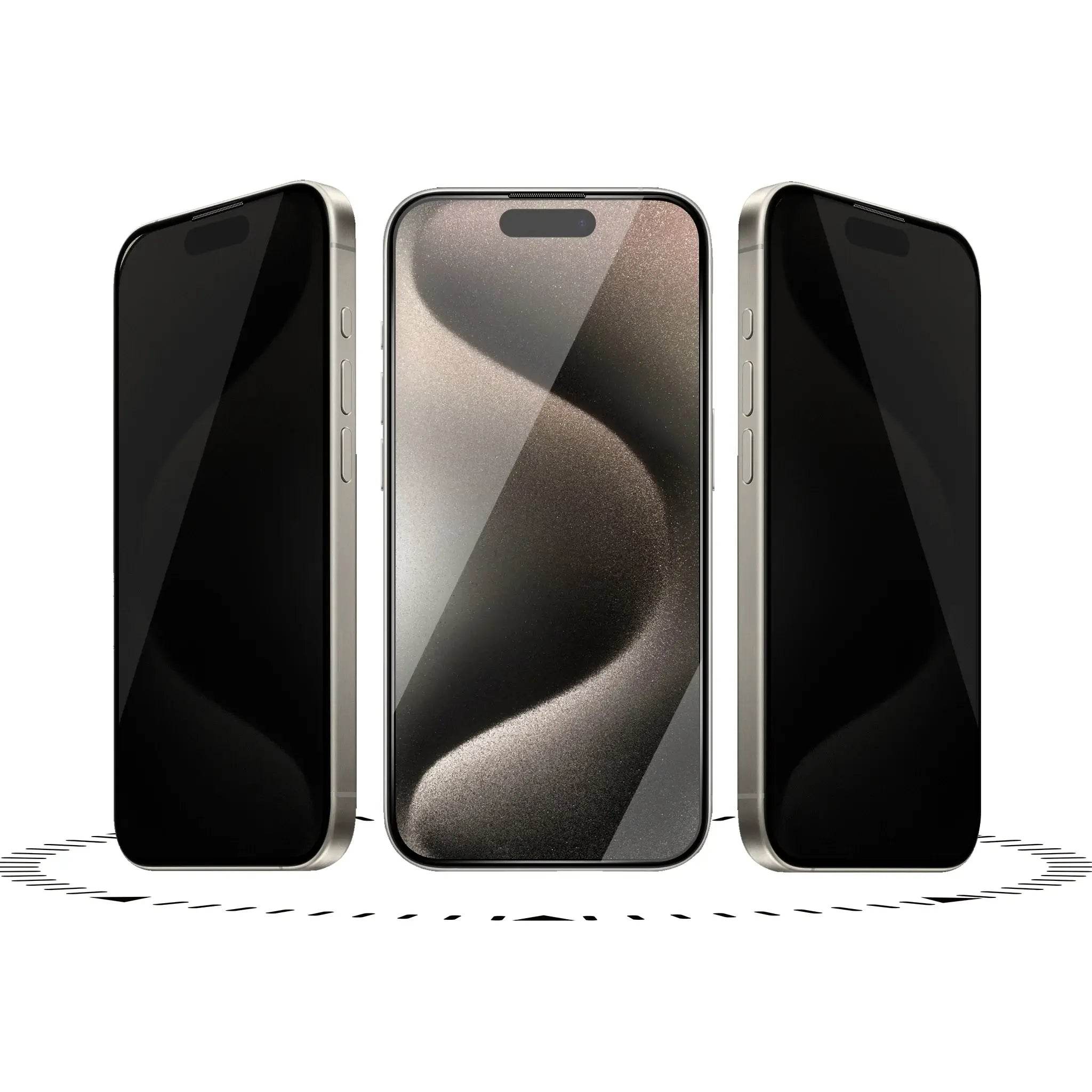 Protective Apple iPhone Back Cover - iPhone 16 Series Privacy Tempered Glass [ Anti- Spy Glass] - Style 2