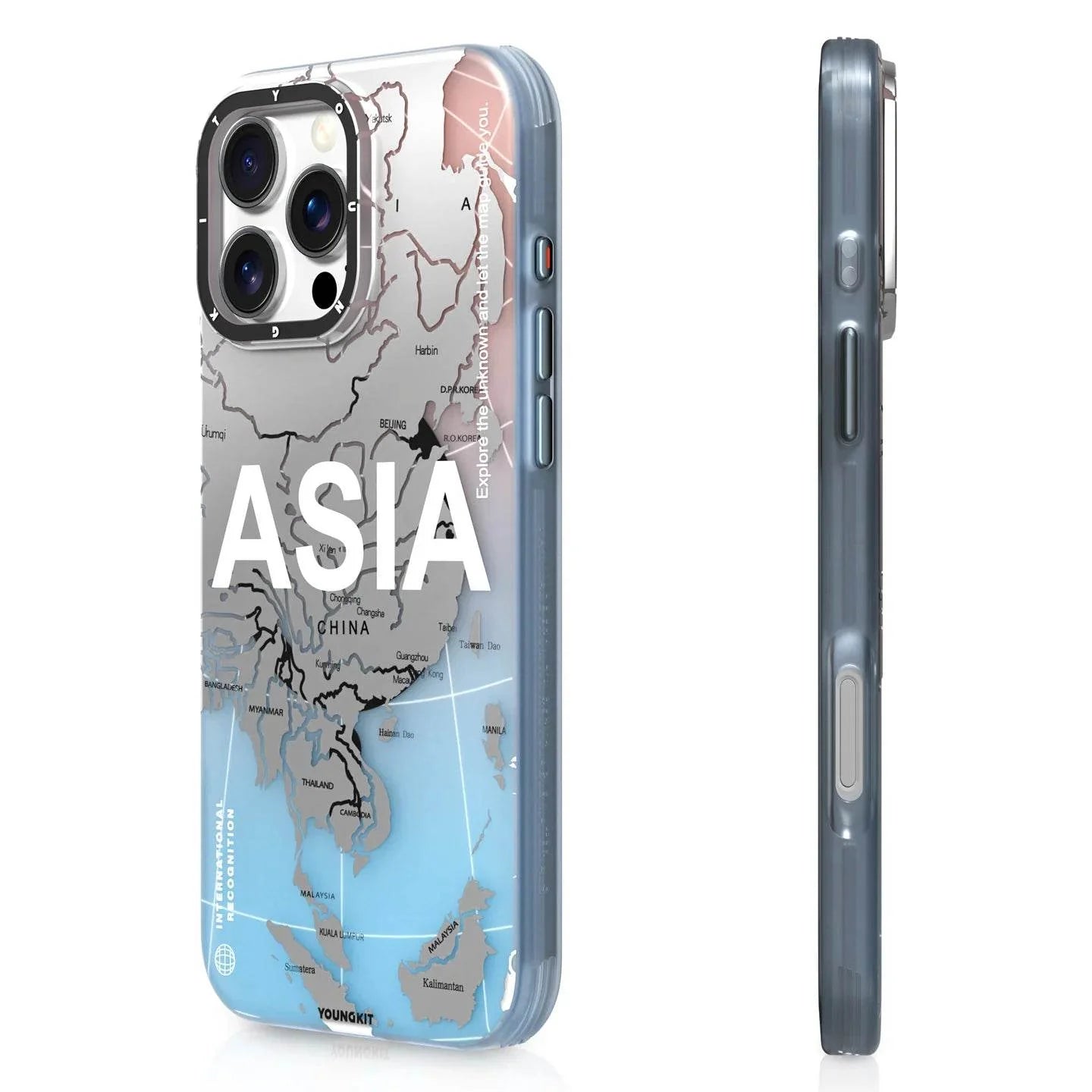 Protective Apple iPhone Back Cover - YOUNGKIT Artistic Continent Map Graphic Case - iPhone - Style 8