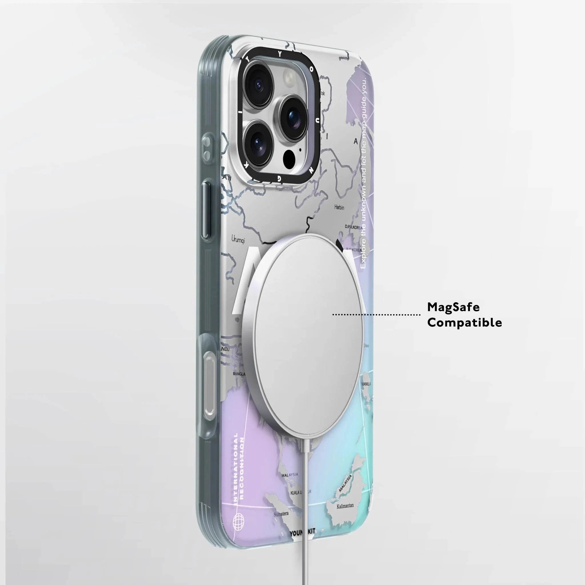 Protective Apple iPhone Back Cover - YOUNGKIT Artistic Continent Map Graphic Case - iPhone - Style 16