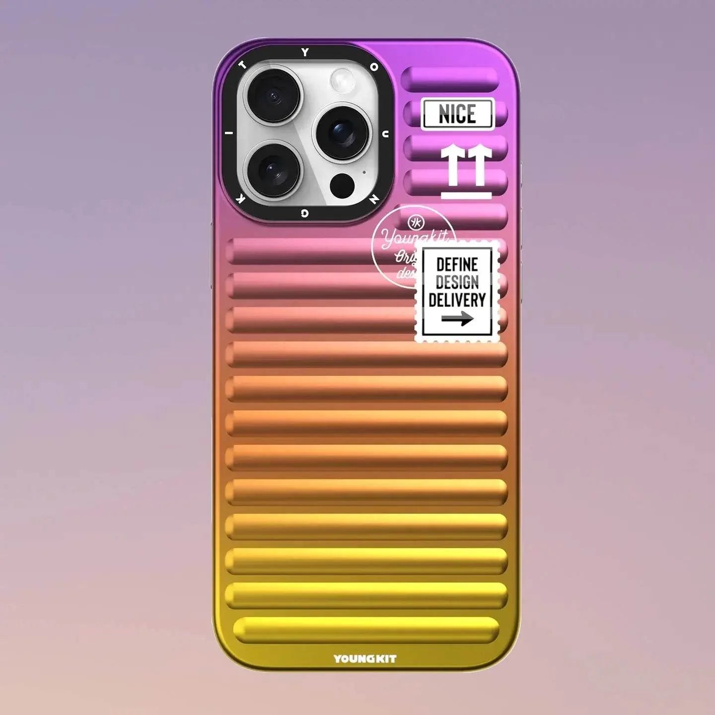 Protective Apple iPhone Back Cover - YOUNGKIT Serenity Gradient Spectrum Case - iPhone - Style 3