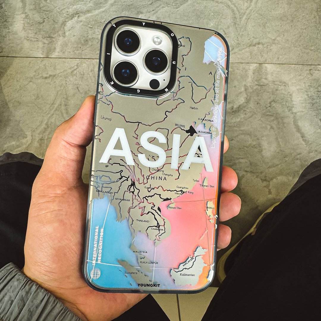 Protective Apple iPhone Back Cover - YOUNGKIT Artistic Continent Map Graphic Case - iPhone - Style 18