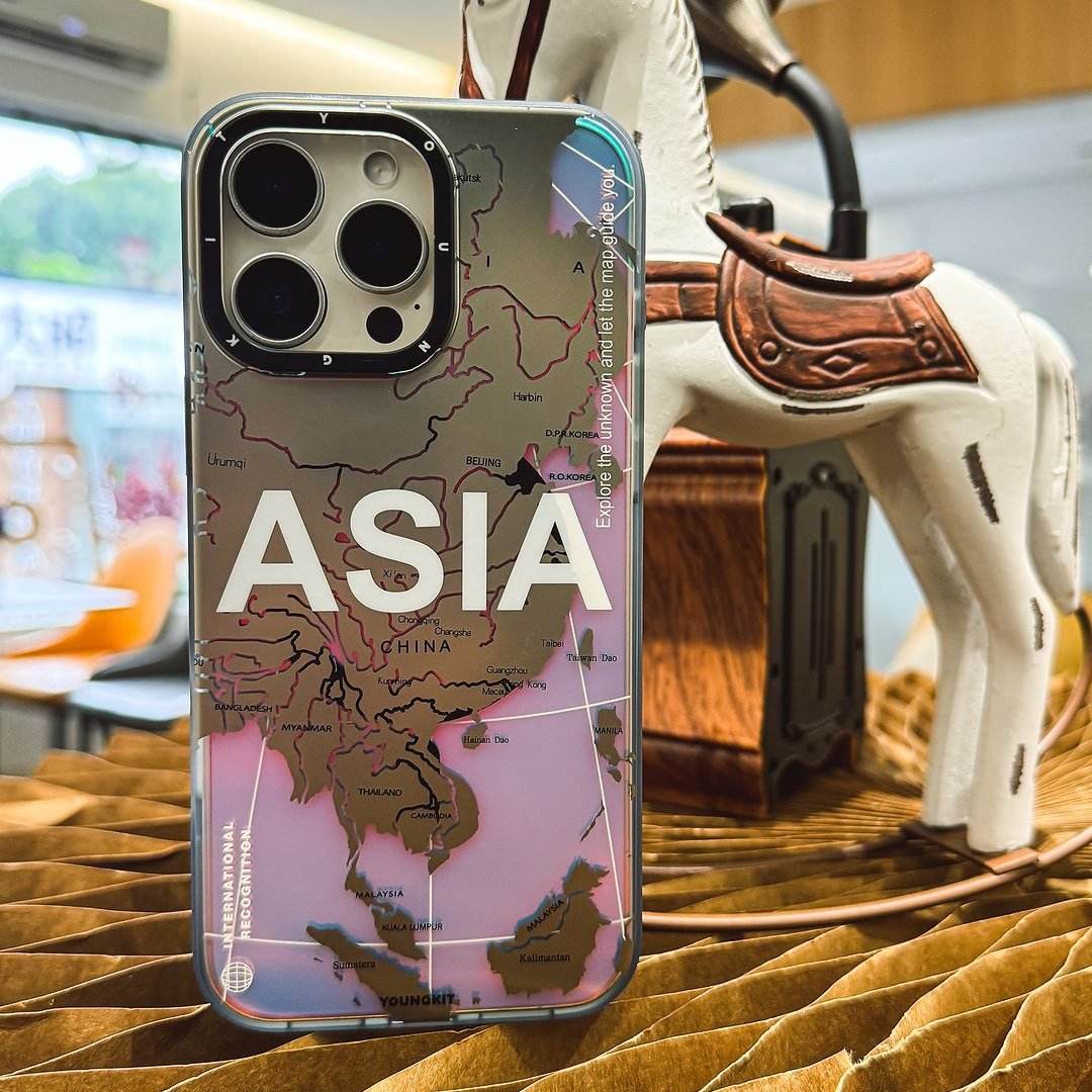 Protective Apple iPhone Back Cover - YOUNGKIT Artistic Continent Map Graphic Case - iPhone - Style 5