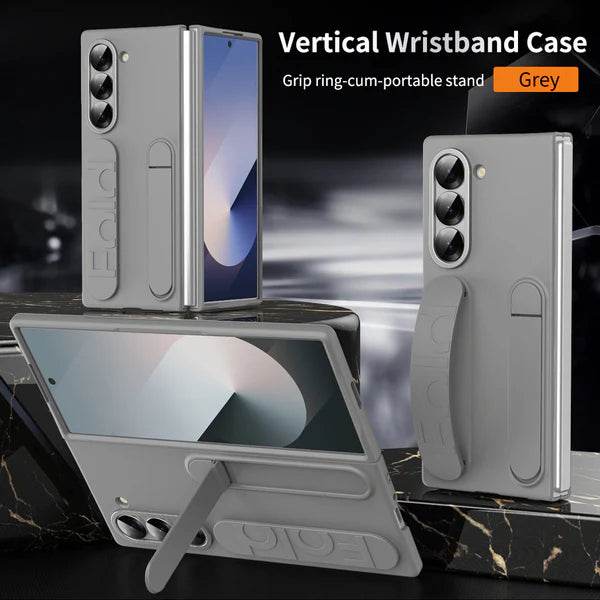 Galaxy Z Fold Series Dual Function Wristband Stand Case Mobile Case by CoverMeUp