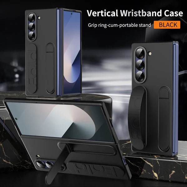 Galaxy Z Fold Series Dual Function Wristband Stand Case Mobile Case by CoverMeUp - Style 3