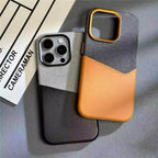 Protective Apple iPhone Back Cover - iPhone 16 Series Sleek Dual Tone Card Holder Case - Style 11