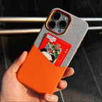 Protective Apple iPhone Back Cover - iPhone 16 Series Sleek Dual Tone Card Holder Case - Style 4