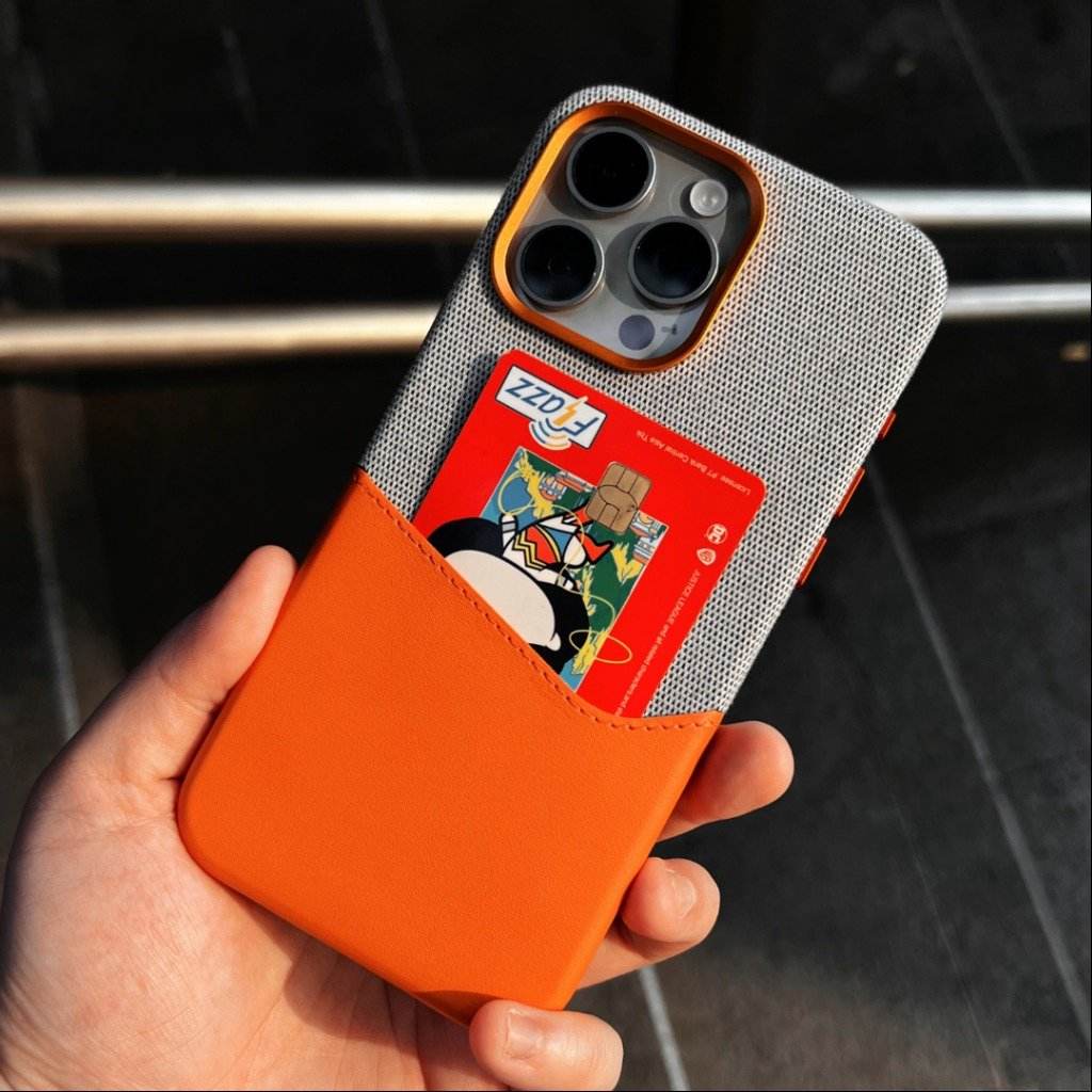 Protective Apple iPhone Back Cover - iPhone 16 Series Sleek Dual Tone Card Holder Case - Style 4
