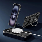 Protective Apple iPhone Back Cover - ZX Metal Case With 360 Rotating Stand For iPhone - Style 20