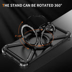 Protective Apple iPhone Back Cover - ZX Metal Case With 360 Rotating Stand For iPhone - Style 18