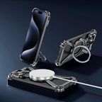 Protective Apple iPhone Back Cover - ZX Metal Case With 360 Rotating Stand For iPhone - Style 19