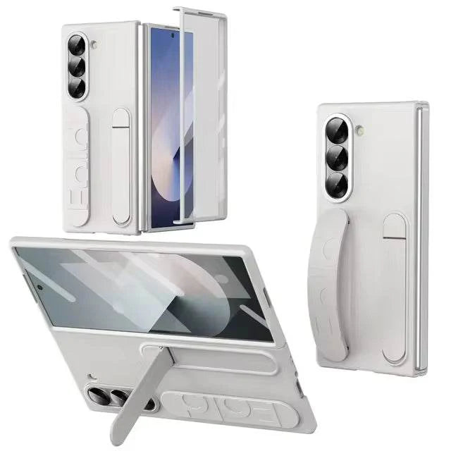 Galaxy Z Fold Series Dual Function Wristband Stand Case Mobile Case by CoverMeUp - Style 5