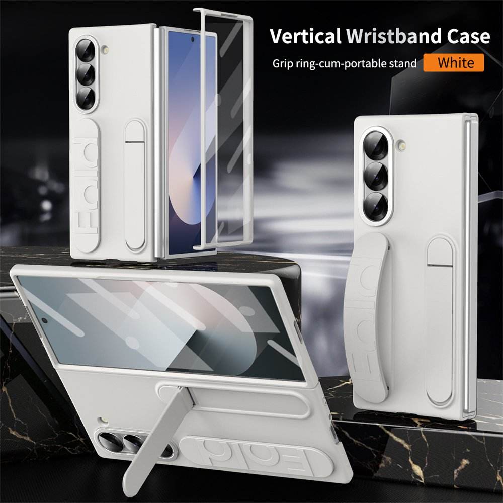 Galaxy Z Fold Series Dual Function Wristband Stand Case Mobile Case by CoverMeUp - Style 14