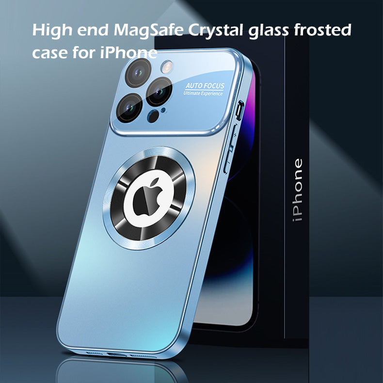 Protective Apple iPhone Back Cover - Frosted Glass Window Sheath Case - iPhone - Style 14