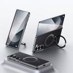 Galaxy Z Fold Series Infinity Luxe Leather Kickstand Case Mobile Case by CoverMeUp - Style 7